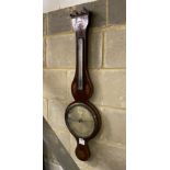 A Carletti George III inlaid mahogany wheel barometer, height 98cm