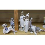 A collection of Lladro figures (6)