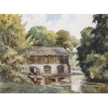 T. McHattie, watercolour, 'The Boat House on the Hamble', signed, 20 x 27cm