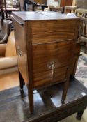 A George III mahogany enclosed wash stand, width 42cm, depth 41cm, height 87cm