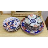 Eleven Japanese Imari dishes and plates