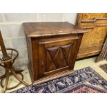An 18th century style French cherry side cabinet, width 82cm, depth 51cm, height 92cm