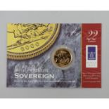 An Elizabeth II 2000 gold sovereign, in presentation card.