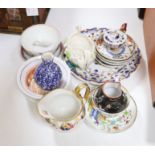 A group of 18th century and later European ceramics including Davenport, New Hall, etc.