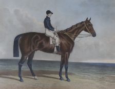 Duncan after Hancock, coloured aquatint, 'Cotherstone, Winner of the Derby Stakes at Epsom 1843',