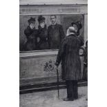 Henry Marriot Paget (1856-1936) after D. Macpherson, monochrome watercolour, 'King Edward VII seeing