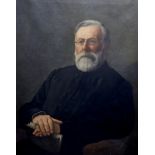 W.J. Churchyard 1892, oil on canvas, Half length portrait of a gentleman, 90 x 69cm