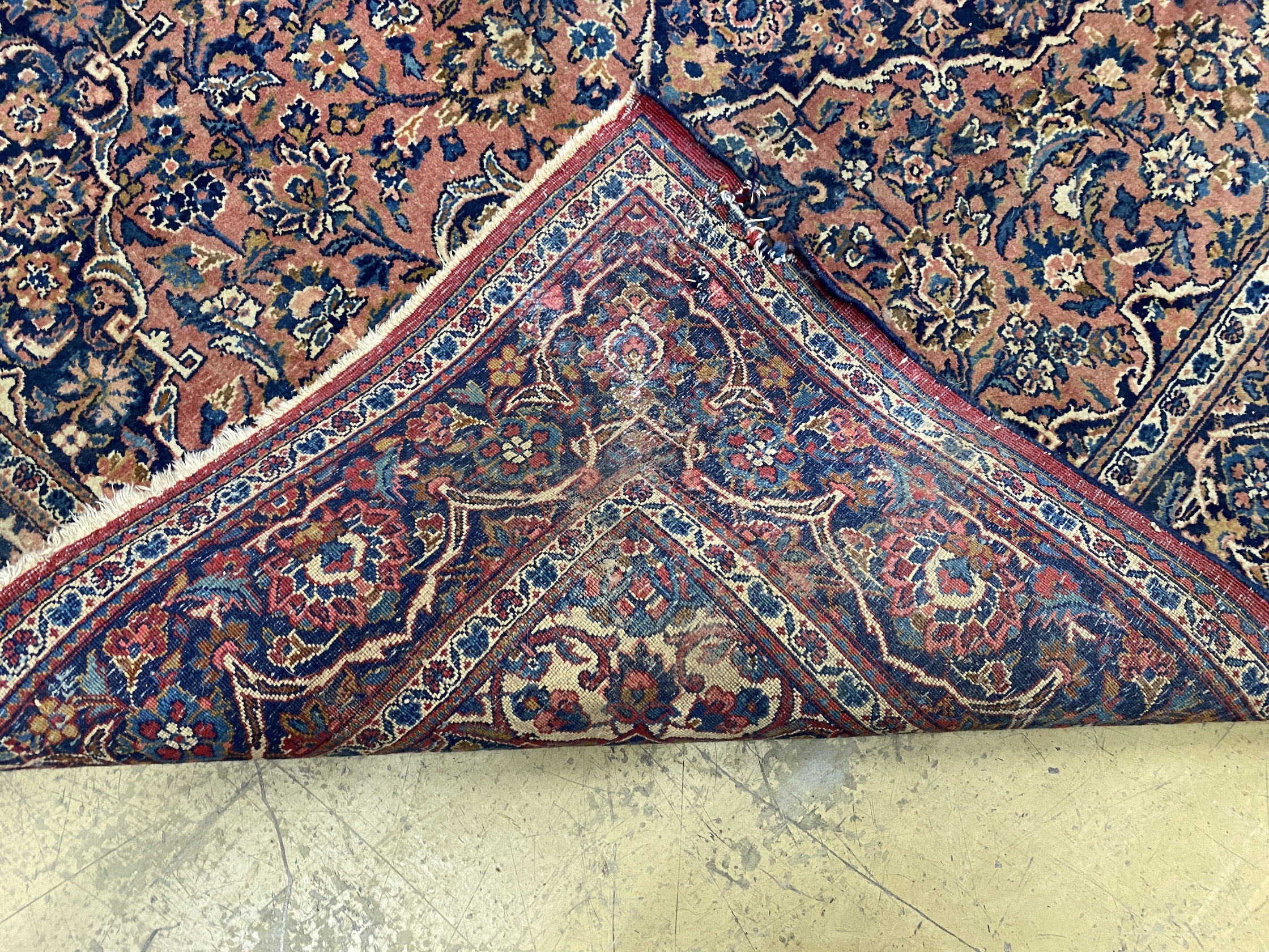 An Isphahan red ground rug, 206 x 133cm together with a Bokhara red ground runner - Image 4 of 4