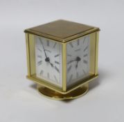 A Wehrle gilt brass world timepiece, 11cm high