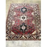 A Nazak red ground rug, 152 x 127cm