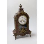 A 19th century French Boulle work mantel clock, 39cm
