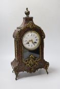 A 19th century French Boulle work mantel clock, 39cm