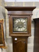 A mid 18th century oak eight day longcase clock, marked John Burton of Norton, height 200cm