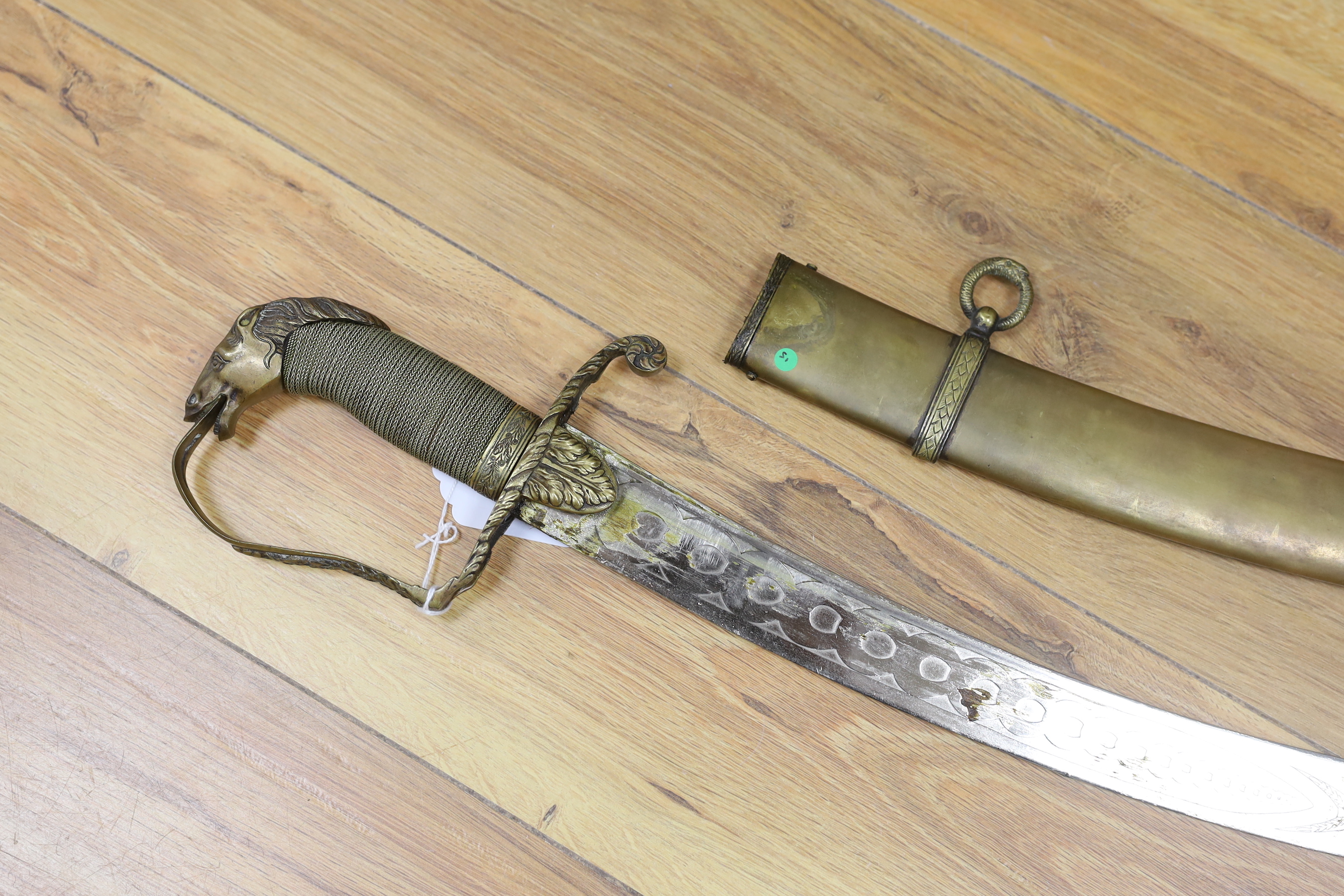 A reproduction 1796-pattern light cavalry sabre, 91cm long - Image 4 of 6