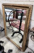 An early 20th century rectangular gilt framed wall mirror, width 66cm, height 91cm