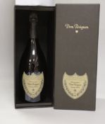 A bottle of Dom Perignon 2012, boxed