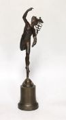 An early 20th century bronze figure of Mercury, 30cm