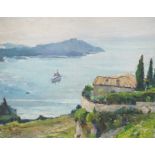 M. Peterier, oil on canvas, French coastal landscape, signed, 53 x 64cm