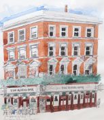 Paul Hogarth (1917-2001), watercolour, 'Marylebone Pub, York Street', signed in pencil and dated '