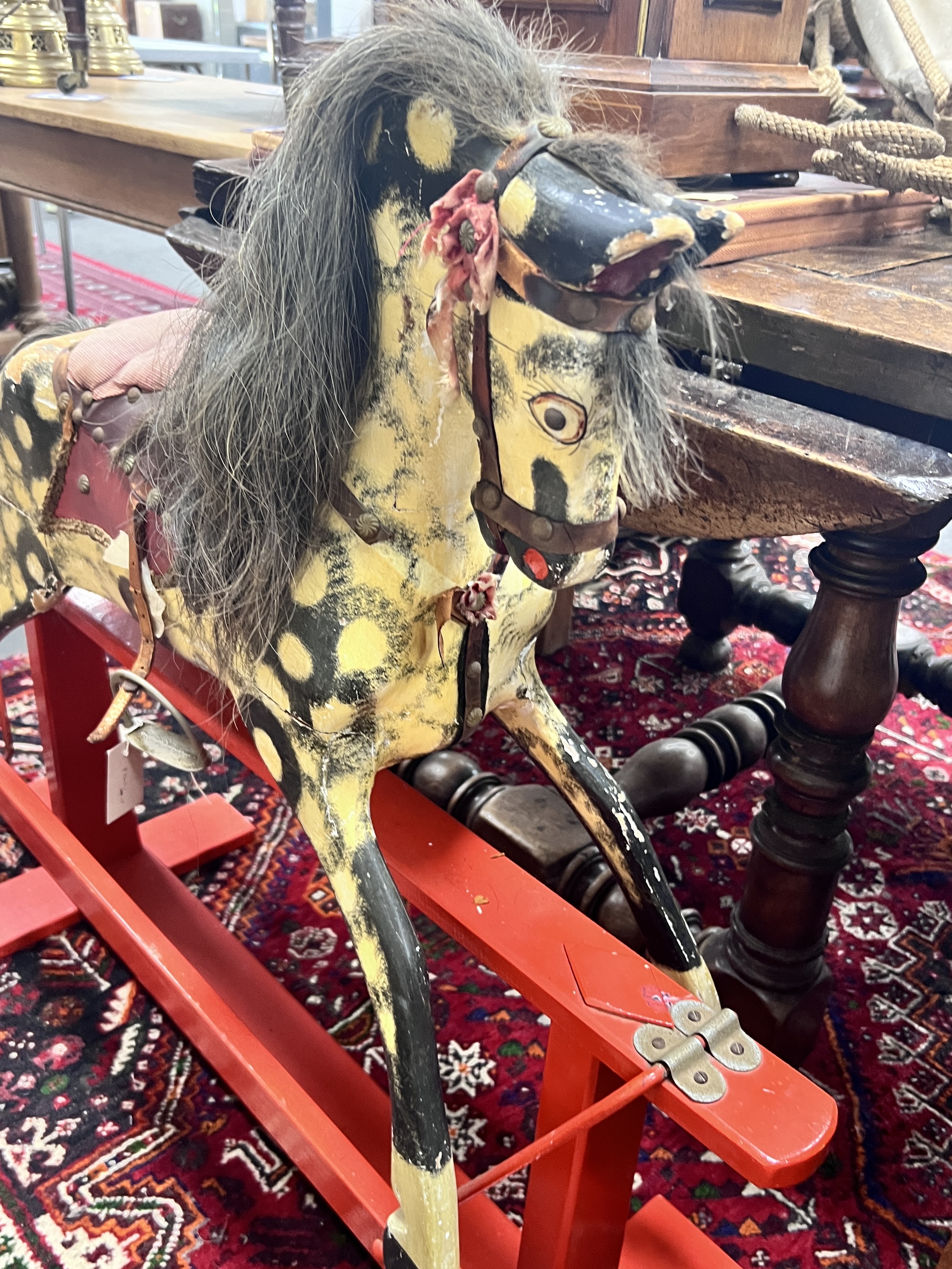 A rocking horse, width 108cm, height 90cm - Image 4 of 4