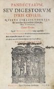 ° ° [Justinian I] - Pandectarum, sev. Digestorum Ivris Civilis, quibus Ivrisprudentia ... Vomus