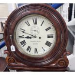 A Victorian mahogany Tavern clock with twin weight driven movement, marked Smith & Son, Walton,