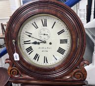 A Victorian mahogany Tavern clock with twin weight driven movement, marked Smith & Son, Walton,