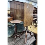 A Victorian rectangular mahogany tilt top wine table, width 40cm, depth 60cm, height 70cm,