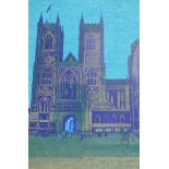 Robert Tavener (1920-2004), two lithographs, Westminster Abbey West Front and another cathedral,