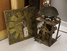 An early 18th century thirty hour single handed wall clock