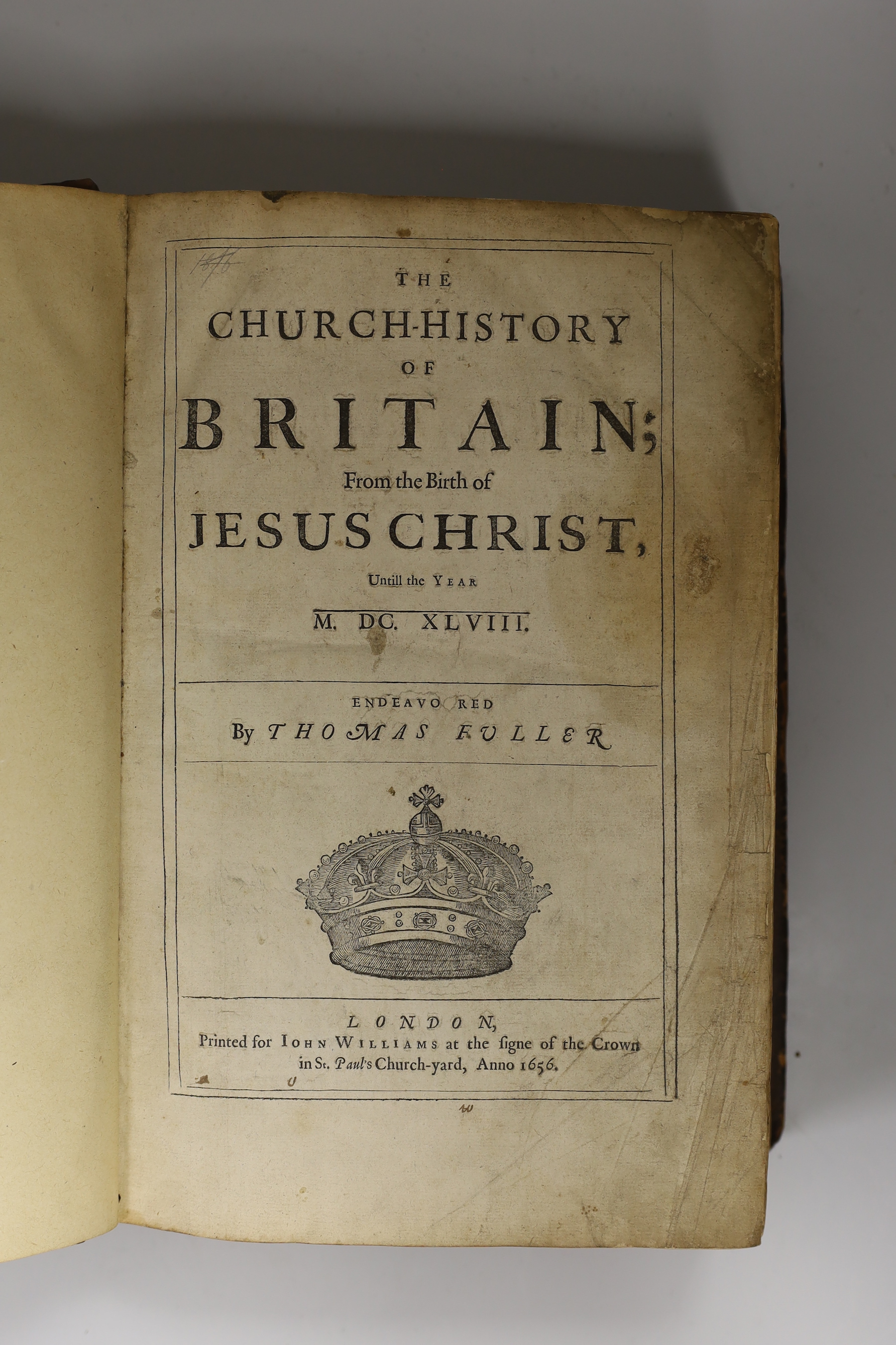 ° ° Fuller, Thomas - The Church History of Britain; From the Birth of Jesus Christ, London, 1656 - Image 2 of 3