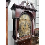 A George III mahogany eight day longcase clock, the arched dial marked John Watt Irvine, height
