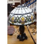 A Tiffany style table lamp, 60cm high