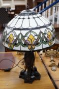 A Tiffany style table lamp, 60cm high