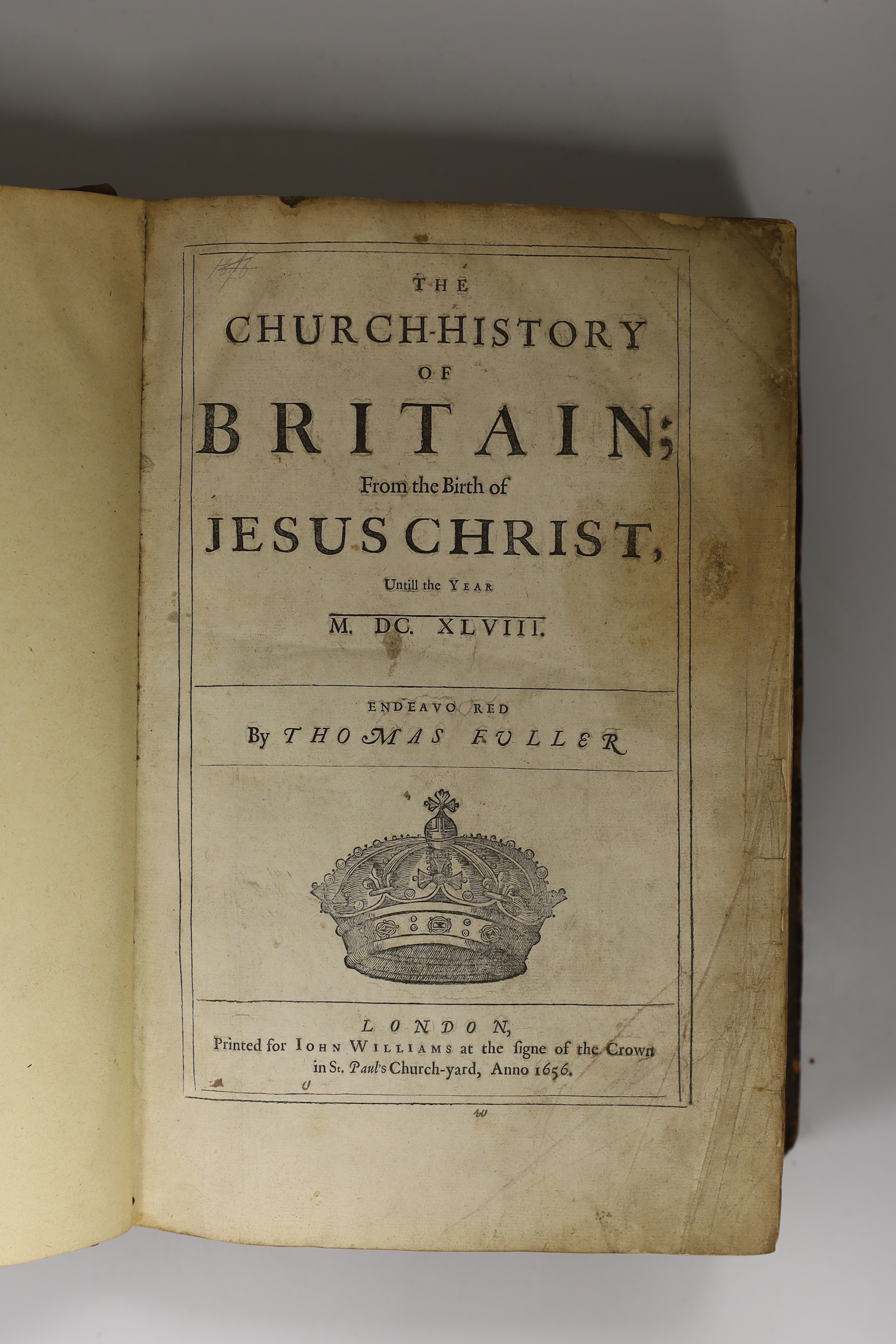 ° ° Fuller, Thomas - The Church History of Britain; From the Birth of Jesus Christ, London, 1656 - Image 3 of 3