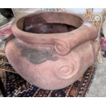 A Compton terracotta garden urn, width 60cm, depth 64cm, height 48cm