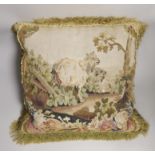 An 18th century tapestry cushion