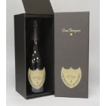 A bottle of Dom Perignon 2012, boxed