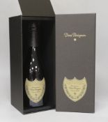 A bottle of Dom Perignon 2012, boxed
