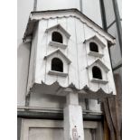 A painted wood dovecote, height 307cm