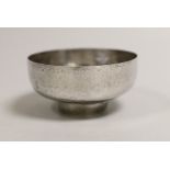 An Elizabeth II planished silver small bowl, HW, Birmingham, 1967, diameter 93mm, 3.2oz.