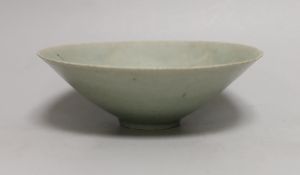 A Chinese celadon bowl, 17cm diameter