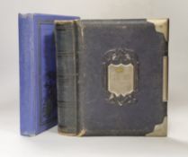 A Victorian photograph album and contents together with an Edwardian scrap book (2)