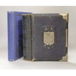 A Victorian photograph album and contents together with an Edwardian scrap book (2)
