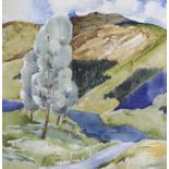 Robert Macdonald Scott (1914-1996), watercolour, Mountain landscape, signed, 55 x 55cm