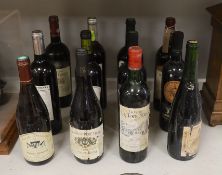 A selection of twelve mixed wines