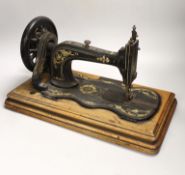 A late 19th century Singer sewing machine