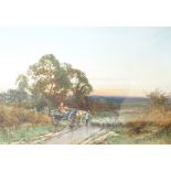 Henry John Sylvester Stannard (1870-1951), watercolour, 'The Old Bridleway', signed, 24 x 35cm