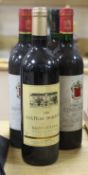 Five bottles of wine: two bottles of 75cl 1988 Chateau Langoa Barton Saint-Julien, one bottle of