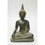 A Thai bronze model of Buddha, 21cm